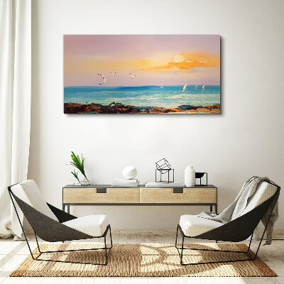 A peaceful sunset over the sea Print on canvas