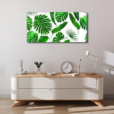 Tropical green in leaves Print on canvas