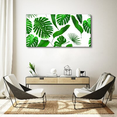 Tropical green in leaves Print on canvas