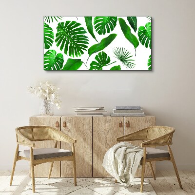 Tropical green in leaves Print on canvas