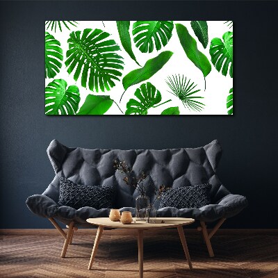 Tropical green in leaves Print on canvas