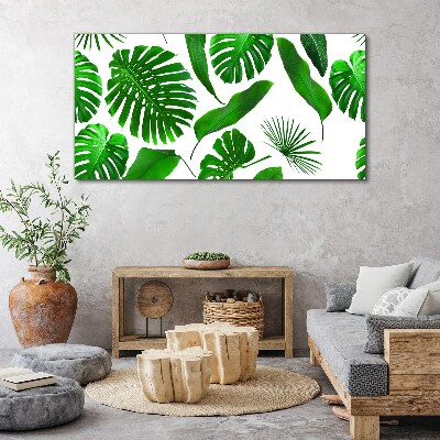 Tropical green in leaves Print on canvas