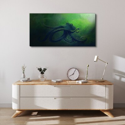 The Mysterious World of the Octopus Print on canvas