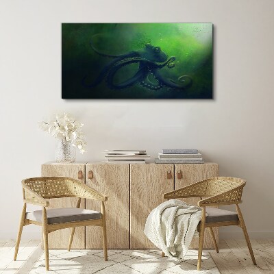The Mysterious World of the Octopus Print on canvas