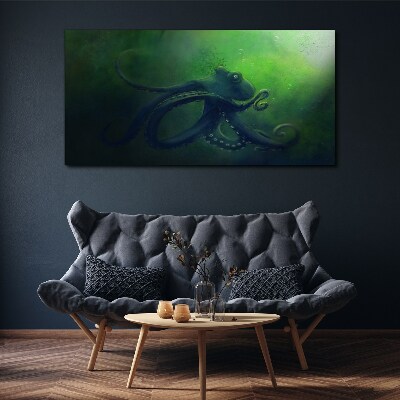 The Mysterious World of the Octopus Print on canvas
