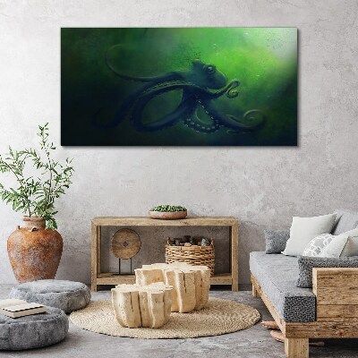 The Mysterious World of the Octopus Print on canvas