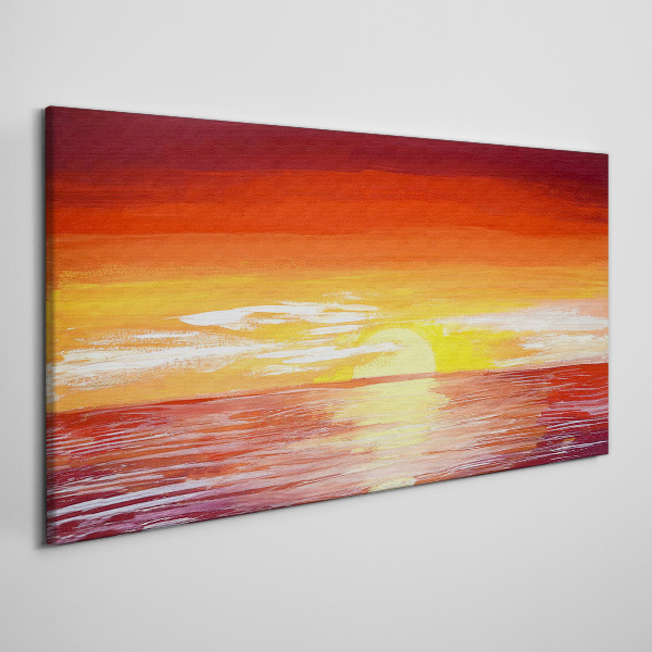 Sunset over the sea Print on canvas
