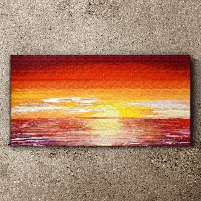 Sunset over the sea Print on canvas