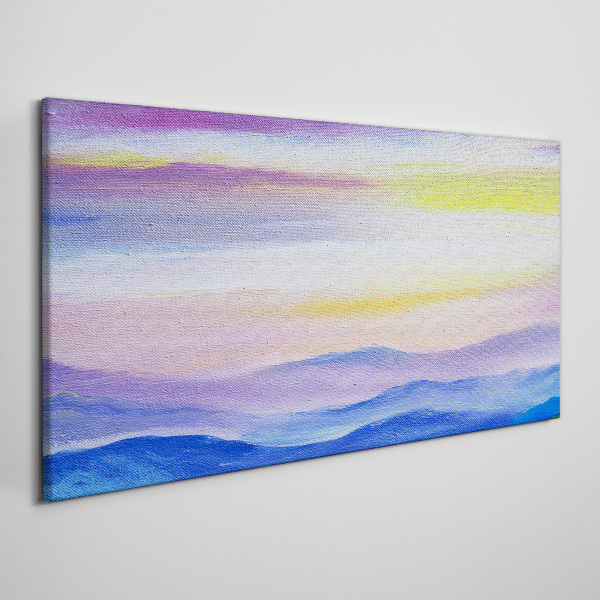 Morning landscape in pastel shades Print on canvas