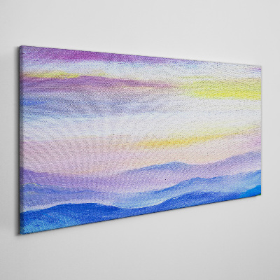 Morning landscape in pastel shades Print on canvas