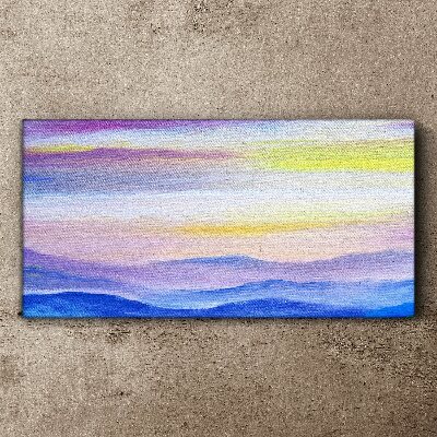 Morning landscape in pastel shades Print on canvas