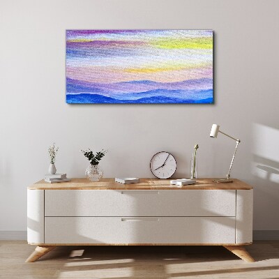 Morning landscape in pastel shades Print on canvas