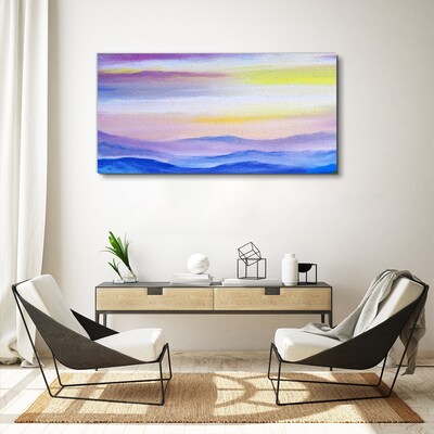 Morning landscape in pastel shades Print on canvas
