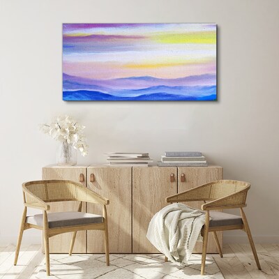 Morning landscape in pastel shades Print on canvas
