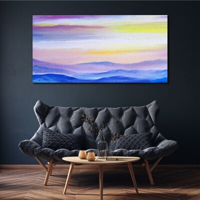 Morning landscape in pastel shades Print on canvas