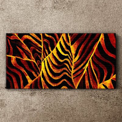 Golden leaves on fire Print on canvas