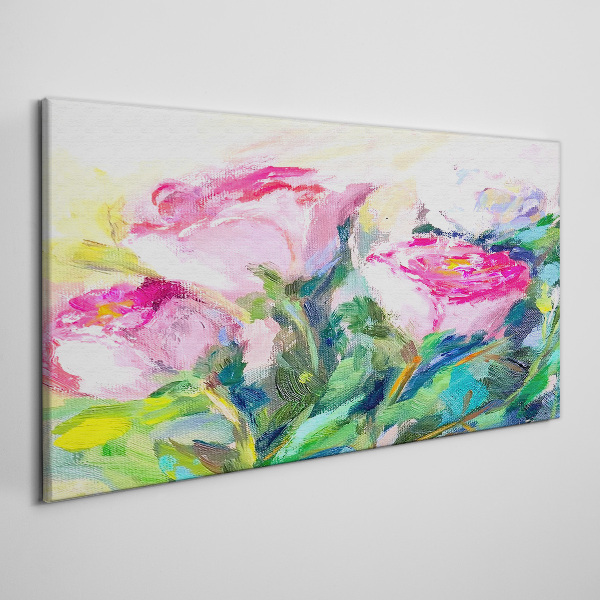 Floral arrangement in pastel shades Print on canvas