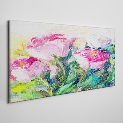 Floral arrangement in pastel shades Print on canvas