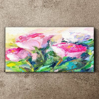Floral arrangement in pastel shades Print on canvas