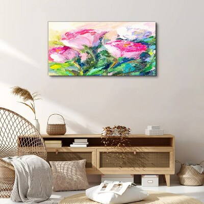Floral arrangement in pastel shades Print on canvas