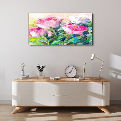 Floral arrangement in pastel shades Print on canvas