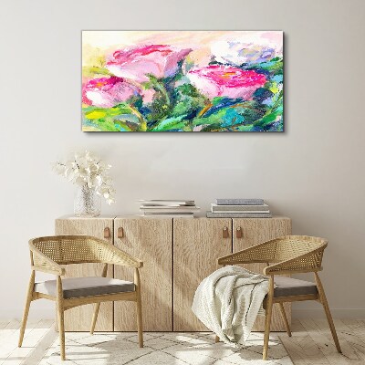 Floral arrangement in pastel shades Print on canvas
