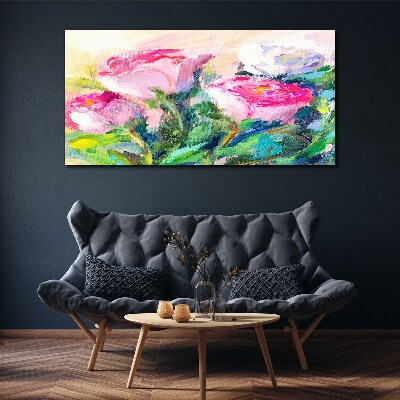 Floral arrangement in pastel shades Print on canvas