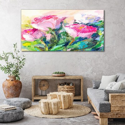 Floral arrangement in pastel shades Print on canvas