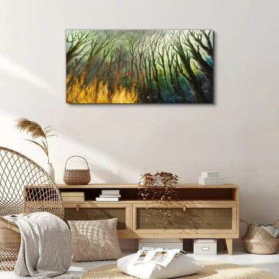 Forest in flames Canvas wall art