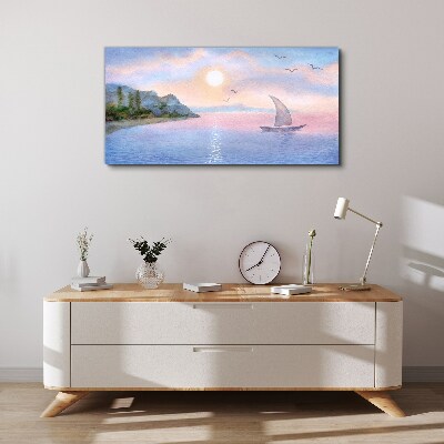 A peaceful sea sunset landscape Canvas wall art
