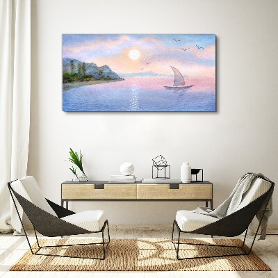 A peaceful sea sunset landscape Canvas wall art