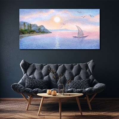 A peaceful sea sunset landscape Canvas wall art