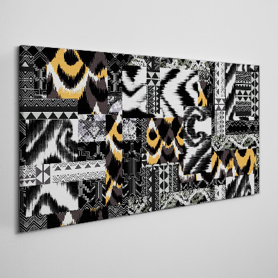 Abstract patterns in monochromatic shades Print on canvas