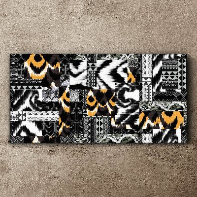 Abstract patterns in monochromatic shades Print on canvas