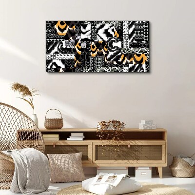 Abstract patterns in monochromatic shades Print on canvas