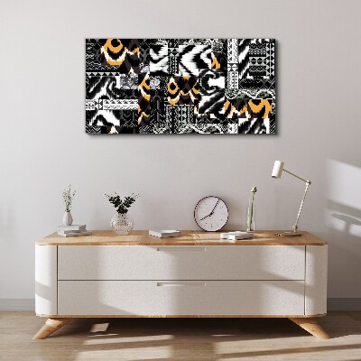 Abstract patterns in monochromatic shades Print on canvas