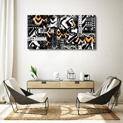 Abstract patterns in monochromatic shades Print on canvas