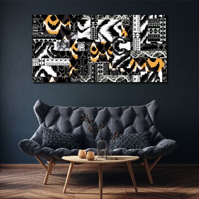 Abstract patterns in monochromatic shades Print on canvas