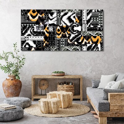 Abstract patterns in monochromatic shades Print on canvas