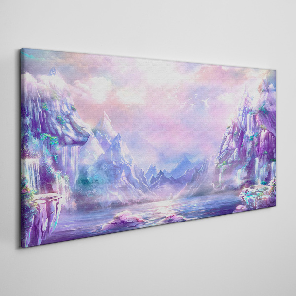 Magical mountain landscape Canvas wall art