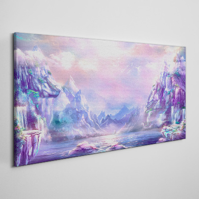 Magical mountain landscape Canvas wall art