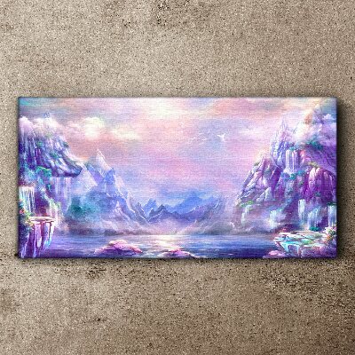 Magical mountain landscape Canvas wall art