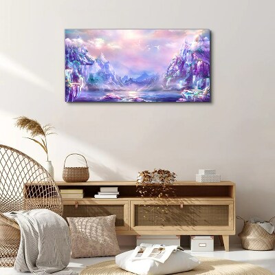 Magical mountain landscape Canvas wall art