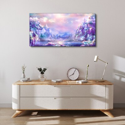 Magical mountain landscape Canvas wall art