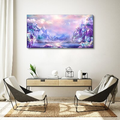 Magical mountain landscape Canvas wall art