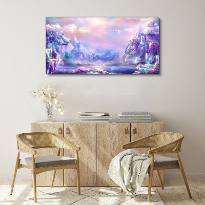 Magical mountain landscape Canvas wall art