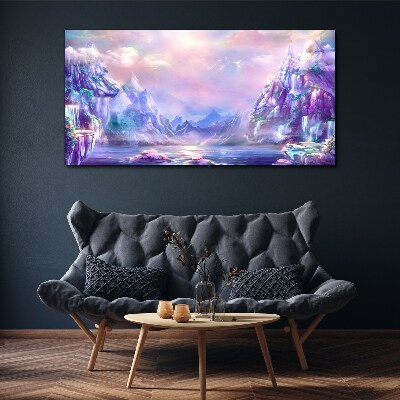 Magical mountain landscape Canvas wall art