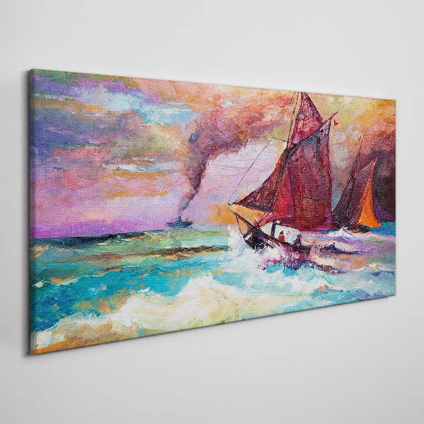 Sea adventure in colors Canvas wall art