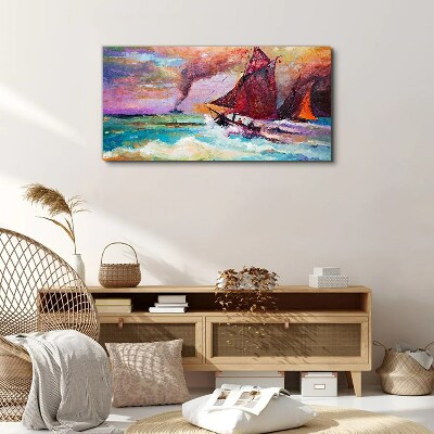 Sea adventure in colors Canvas wall art