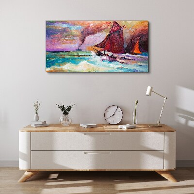 Sea adventure in colors Canvas wall art